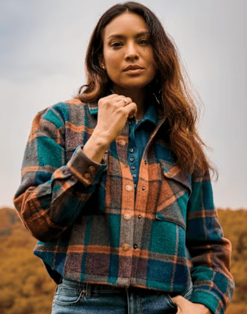 Natural Reflections Plaid Button-Down Long-Sleeve Shirt Jacketoutdoorsy capsule wardrobe